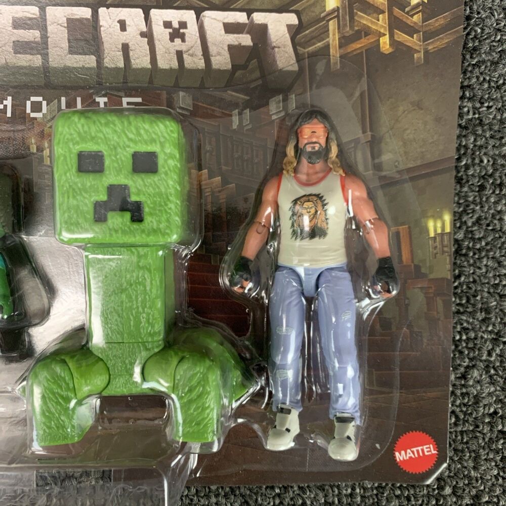 NIB Mattel A Minecraft Movie Woodland Mansion Throwdown Toy Action Figure Jockey - Picture 3 of 4